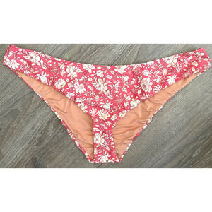 J.Crew NWT Pink Floral Tossed Floral Curved-Waist Cheeky Bikini Bottom Size 3X